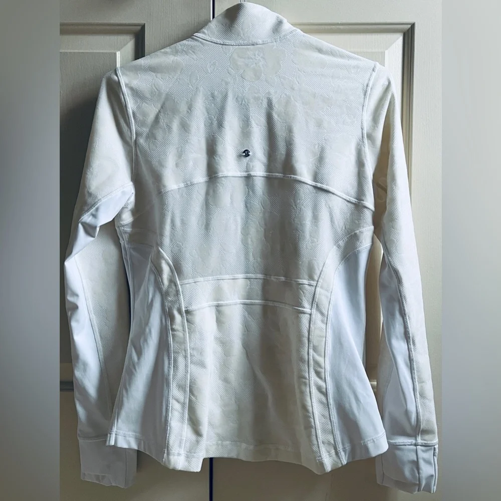 🍒LULULEMON LTD Edit DEFINE Jacket 12 VELVET FLOCKED White/Cream MESH ~ LUXTREME - Picture 3 of 11